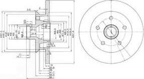 DELPHI Диск торм. пер.[258x16] 5 отв.(min 2) (BG2468)