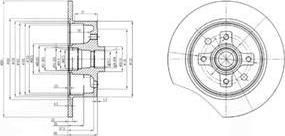 Delphi BG2571 тормозной диск на OPEL KADETT E кабрио (43B_)