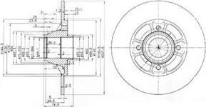 Delphi BG2638 тормозной диск на RENAULT SCЙNIC I (JA0/1_)