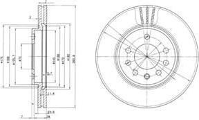 Delphi BG2750 тормозной диск на OPEL CALIBRA A (85_)