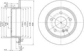 Delphi BG2761 Диск тормозной MERCEDES W202 180-280 задний D=258мм.