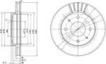 Delphi BG2763 Диск тормозной MITSUBISHI GALANT 88>04/CARISMA 95>06/VOLVO S40 95>04 передний