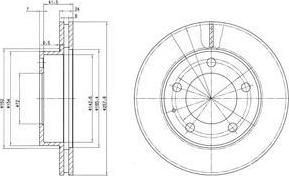 Delphi BG2779 Диск тормозной MAZDA 626 1.8-2.0 91-02/PREMACY 1.8-2.0 99- передний