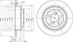 Delphi BG2826 Диск тормозной SUBARU FORESTER 97-/IMPREZA 92-/LEGACY 89-03 задний