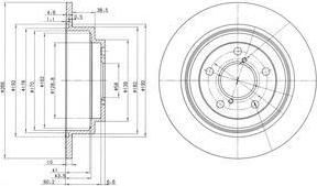 Delphi BG2826C тормозной диск на SUBARU IMPREZA купе (GFC)