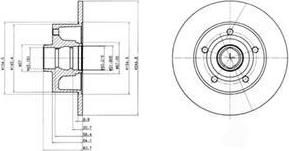 DELPHI Диск тормозной задний AUDI A4 1.6-2.8 95-01 D=245мм. (цена за 1 шт., в упак. 2 шт.) (BG3030)