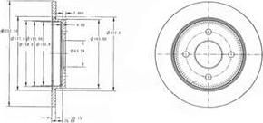 Delphi BG3054 Диск тормозной FORD FOCUS 98-04/SCORPIO 93-98/SIERRA 82-93 задний