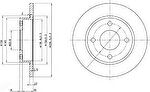 Delphi BG3055 тормозной диск на FORD KA (RB_)