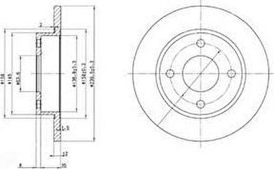 Delphi BG3055 тормозной диск на FORD KA (RB_)