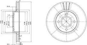 Delphi BG3056 тормозной диск на FORD MONDEO I седан (GBP)