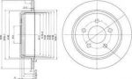 Delphi BG3073 Диск тормозной JEEP GRAND CHEROKEE 92-99 задний D=285мм.