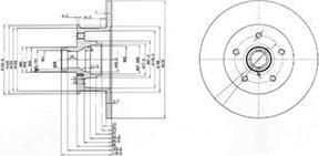 Delphi BG310 тормозной диск на VW TRANSPORTER III фургон