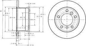 Delphi BG3237C тормозной диск на VW LT 28-46 II c бортовой платформой/ходовая часть (2DC, 2DF, 2