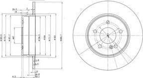 Delphi BG3239C тормозной диск на MERCEDES-BENZ C-CLASS (W203)