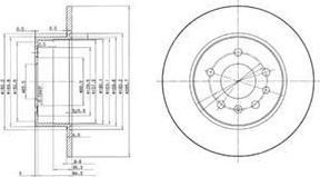 Delphi BG3274 Диск тормозной OPEL VECTRA 95-03/SAAB 900 93-98/9-3 98-03/9-5 98- задний