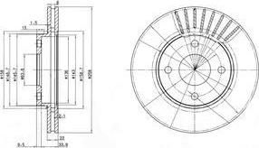 Delphi BG3359C тормозной диск на FORD FIESTA IV (JA_, JB_)