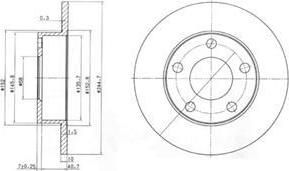 Delphi BG3381 Диск тормозной AUDI A4 qattro/VW PASSAT 4motion 1.8-2.8 95-05 задний