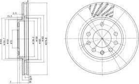 Delphi BG3405C тормозной диск на OPEL ASTRA G универсал (F35_)