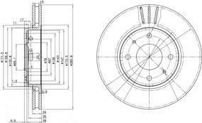 Delphi BG3501C тормозной диск на MITSUBISHI CARISMA седан (DA_)