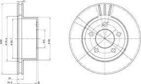 Delphi BG3533 Диск тормозной JEEP CHEROKEE 86-/GRAND CHEROKEE 91-99/WRANGLER передний D=280мм.