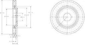 Delphi BG3620 Диск тормозной CITROEN C3/C4/C5 03>/BERLINGO 96>/PEUGEOT 206/307/PARTNER пер.