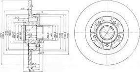 Delphi BG3689 тормозной диск на RENAULT LAGUNA II (BG0/1_)