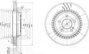 Delphi BG3726 тормозной диск на MERCEDES-BENZ CLS (C219)