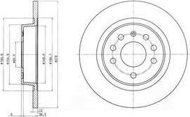 Delphi BG3731C тормозной диск на SAAB 9-3 (YS3F)