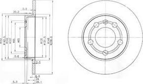 Delphi BG3738 тормозной диск на VW BORA универсал (1J6)