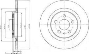 Delphi BG3741 тормозной диск на PEUGEOT 807 (E)