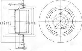 DELPHI Диск торм. зад.[300x10] 5 отв.(min 2) (BG3757)