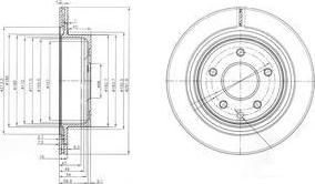 Delphi BG3765C тормозной диск на NISSAN X-TRAIL (T31)