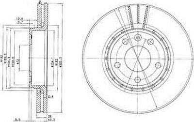 Delphi BG3768 тормозной диск на OPEL VIVARO фургон (F7)