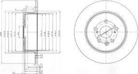 Delphi BG3777 тормозной диск на TOYOTA AVENSIS (_T22_)