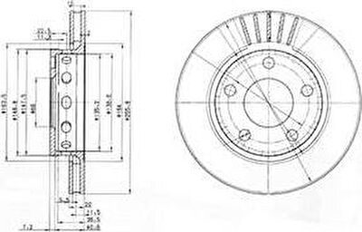 Delphi BG3785 тормозной диск на VW PASSAT (3B3)