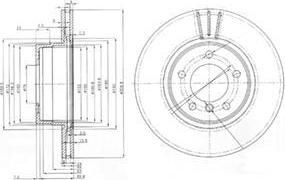 Delphi BG3870 Диск тормозной E60/E61 520-525 03- передний D=310мм.