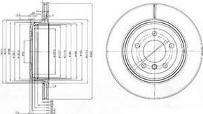 Delphi BG3872 тормозной диск на 5 (E60)