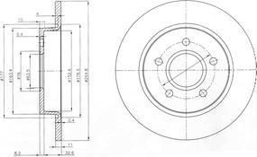 Delphi BG3896C тормозной диск на FORD FOCUS II седан (DA_)