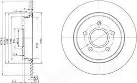 Delphi BG3897C тормозной диск на FORD C-MAX (DM2)