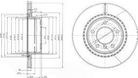 Delphi BG3901 тормозной диск на 3 (E90)