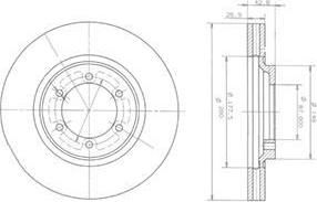 Delphi BG3936 тормозной диск на HYUNDAI TERRACAN (HP)