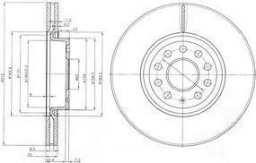 Delphi BG3953C тормозной диск на AUDI TT (8J3)