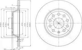 Delphi BG3954C тормозной диск на SKODA SUPERB (3T4)