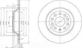 Delphi BG3956C тормозной диск на AUDI A6 Allroad (4FH, C6)