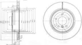 Delphi BG3961 тормозной диск на 3 кабрио (E93)