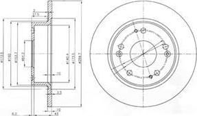 Delphi BG3964 Диск тормозной HONDA ACCORD 2.0-2.4 03- задний