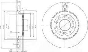 Delphi BG3995 тормозной диск на ALFA ROMEO 159 (939)