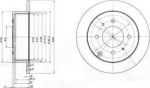 DELPHI ДИСК ТОРМОЗНОЙ HYUNDAI MATRIX 01-/SONATA 98-/KIA MAGENTIS 01- ЗАДНИЙ D=262ММ. (цена за 1 шт., в упак. 2 шт.) (58411-38310, BG4010)