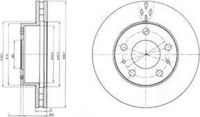 DELPHI Диск торм. пер. вент.[300x32] 5 отв.(min 2) (BG4060)