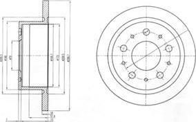 DELPHI Диск торм. зад.[300x16] 5 отв.(min 2) (BG4062)